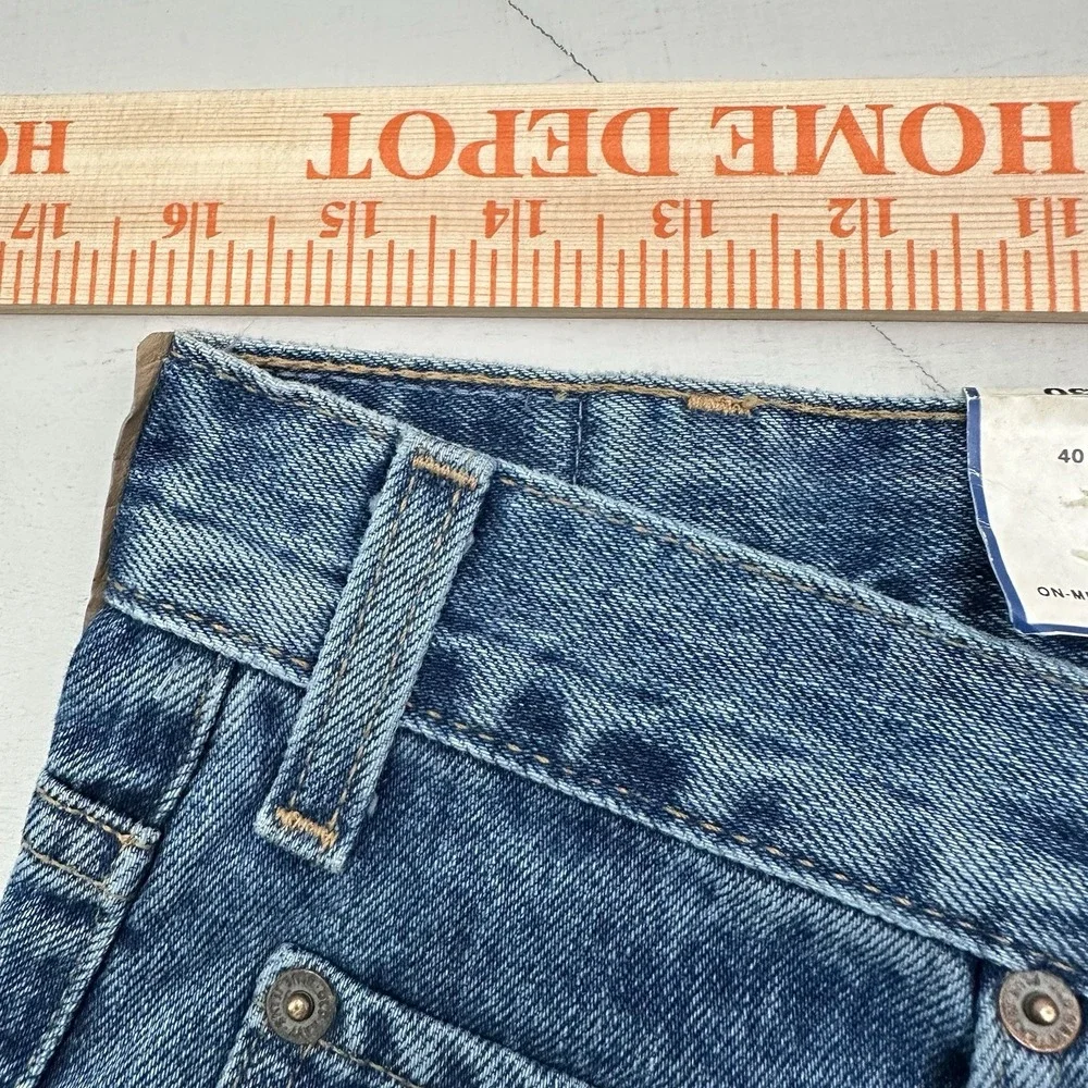 NEW VTG Old Navy Baggy Wide Leg Jeans Actual 32x30 Medium Wash Skater Rave Y2K